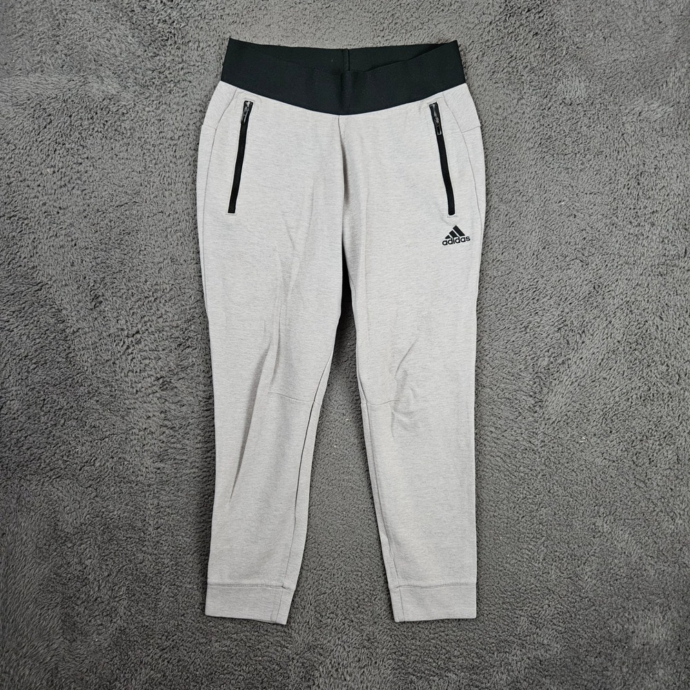 Adidas Kids ZNE Jogger Pants Heather Gray Black CZ2937 Size Small 8-10